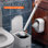 Brosse de toilette jetable avec solution de nettoyage Joybos, livrée avec 30 têtes de rechange, adaptée à la salle de bain