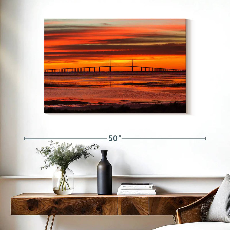 Lilie Sunshine Skyway Bridge Sunrise, H 26 po x l 39 po