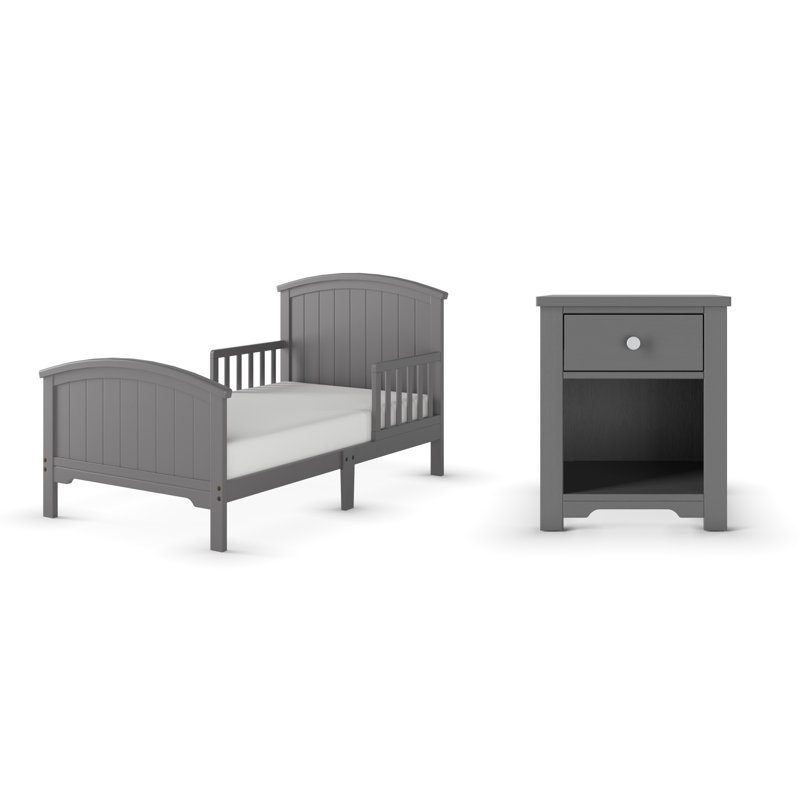 Ensemble de lit pour tout-petit 2 pièces Hampton, Gris