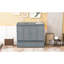 Lit gris peu encombrant avec tiroir large - Mobilier de chambre à coucher pleine grandeur avec beaucoup de rangement intérieur-306565593-306565592
