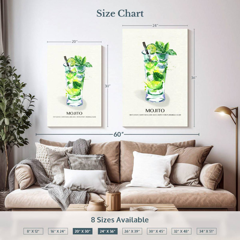 Tergel Mojito Glass, 36" H x 24" W