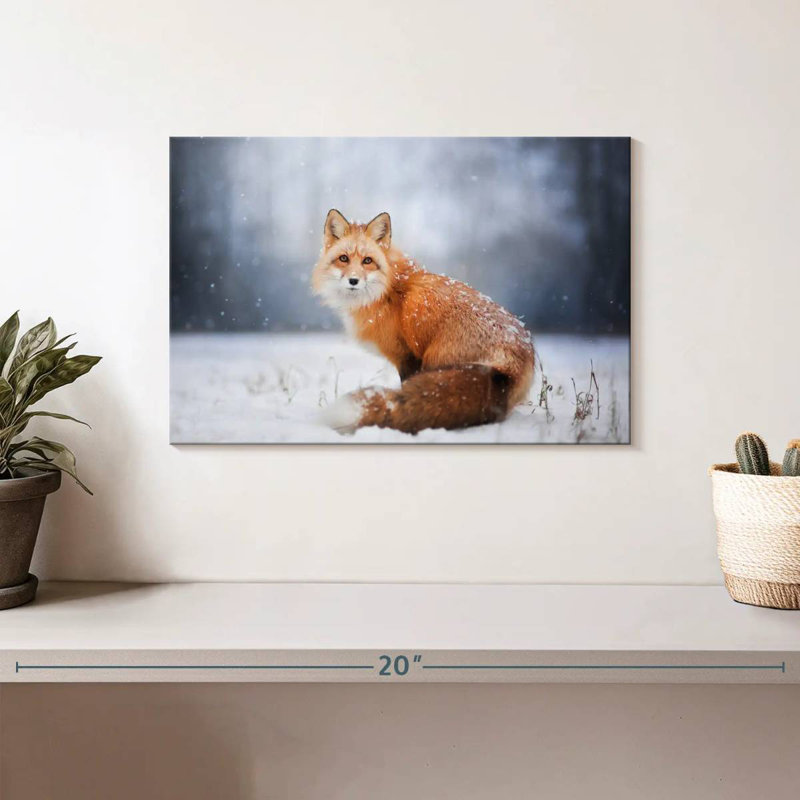 Portrait de petit renard roux Brampt, H 8 po x l 12 po