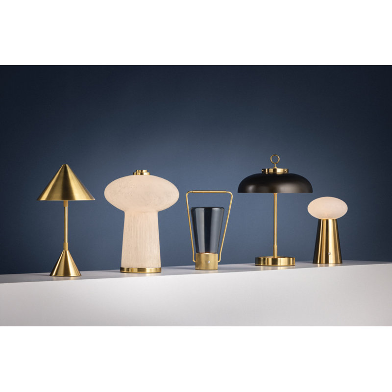 Booker Rechargeable Table Lamp in Aged Brass