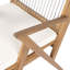 Ensemble de salle à manger d'extérieur en bois d'acacia 7 pièces avec chaises à dossier en corde, teck et noir