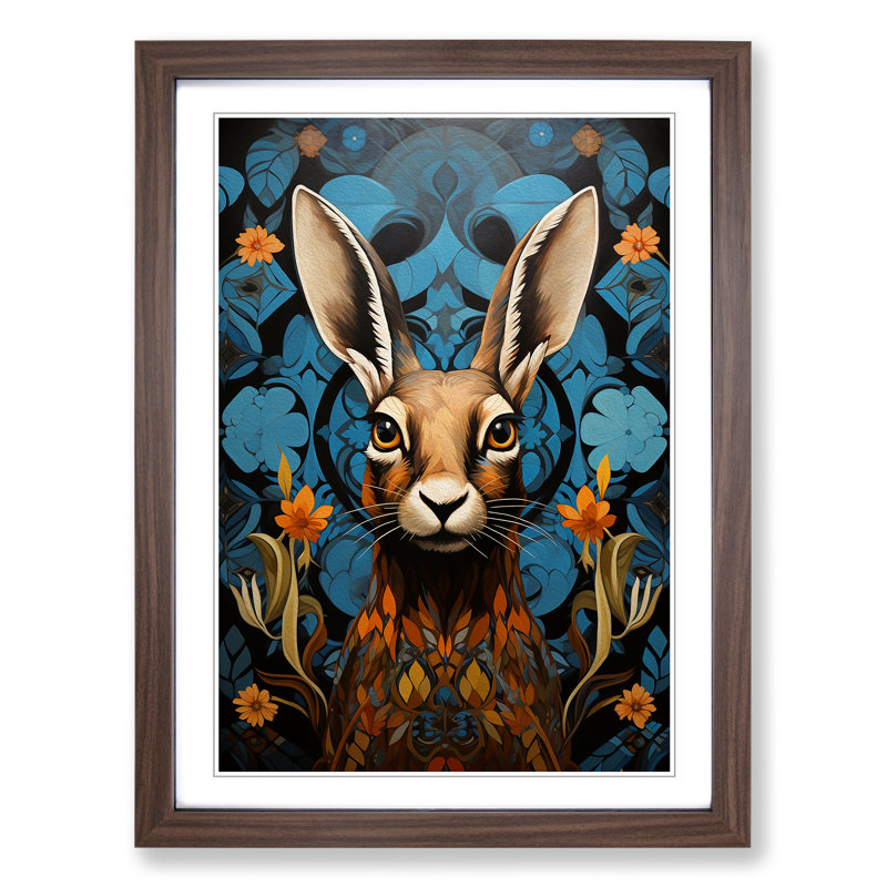 Hare Art Deco No.2 - Framed Print