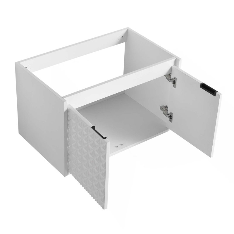 Meuble-lavabo mural avec évier, portes à fermeture douce, pour petite salle de bain