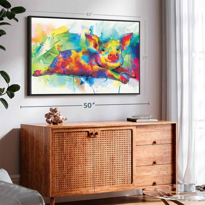 «Porcelet Paint Splash Wall Art», H 29 po x l 43 po