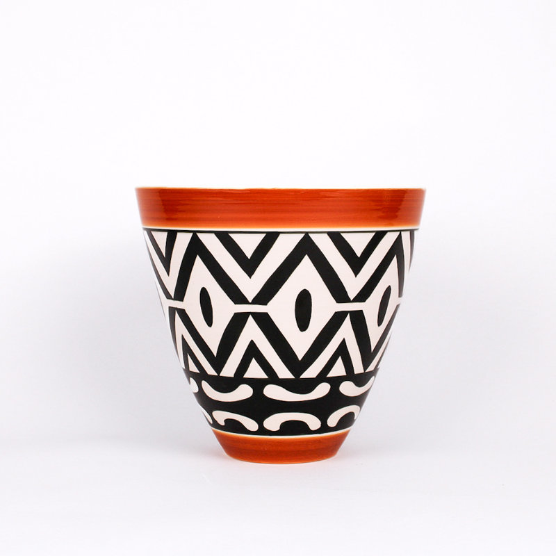 African Handmade Ceramic Dessert Bowl