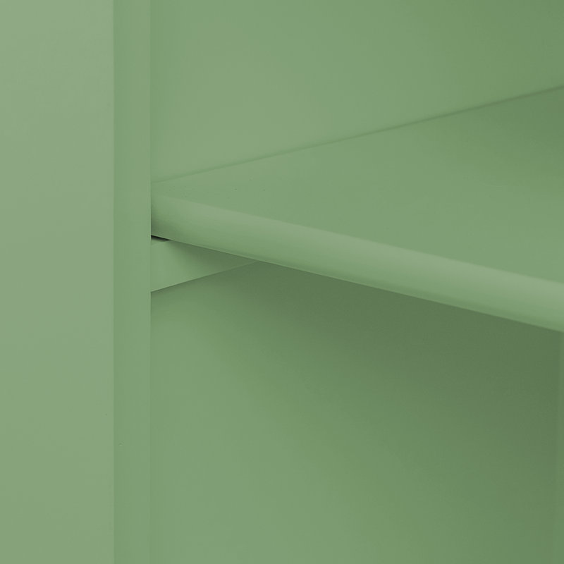 Beven 240cm H x 100cm W Library Bookcase, Green