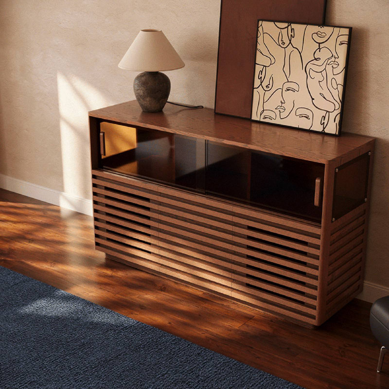 Buffet Selene, Couleur noyer, L 55,1 po x P 17,7 po x H 32,3 po