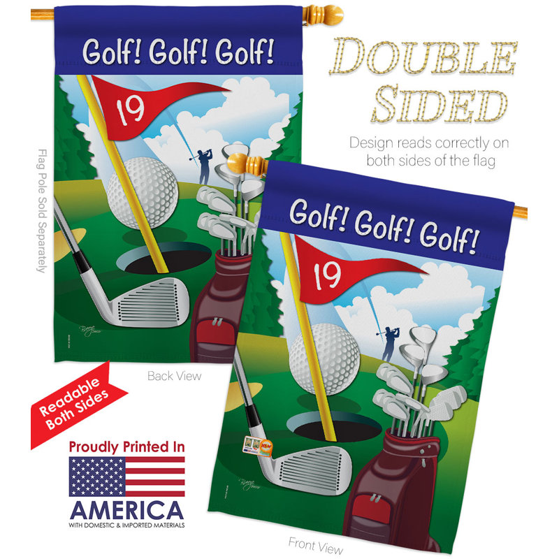 Double Sided 40'' H x 28'' W Polyester House Flag
