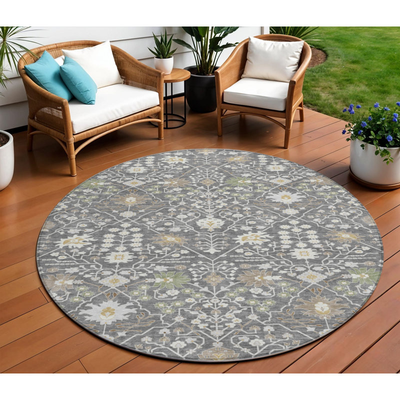 Tapis oriental rond 8 po
