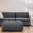Chosen Gray Chenille Ottoman
