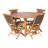 EcoDecor's Oasis Teak Solid Wood Dining Table in Earthy Teak-27059951-27059949