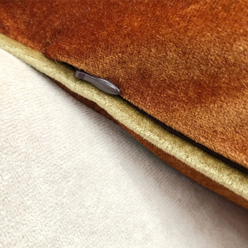 Housse et insert de coussin décoratif intérieur / extérieur en polypropylène Kealey, Cuivre / vert