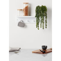 Alpen Home Ravenden Pine Solid Wood Floating Shelf with Hooks