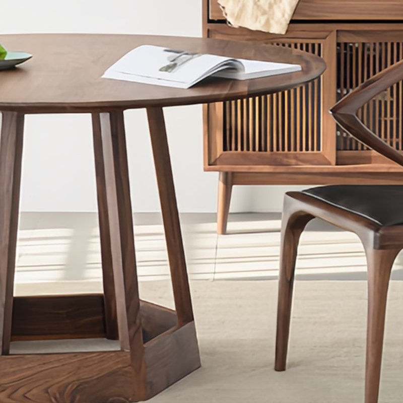 Simple style round dining table, 29.53" H x 47.24" L x 47.24" W