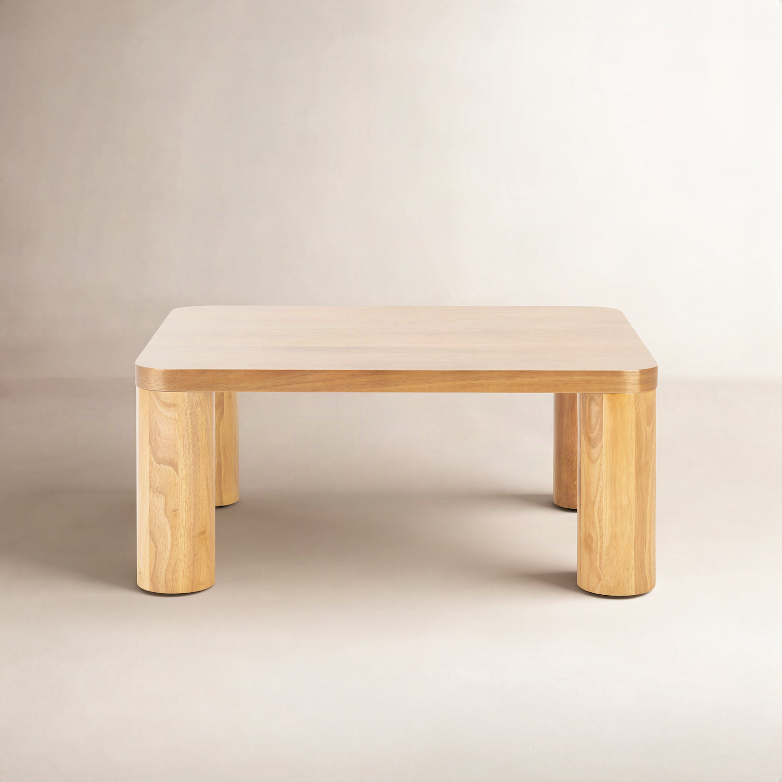 Patricio Single Coffee Table, 16.14" H x 32" L x 32" W, Natural