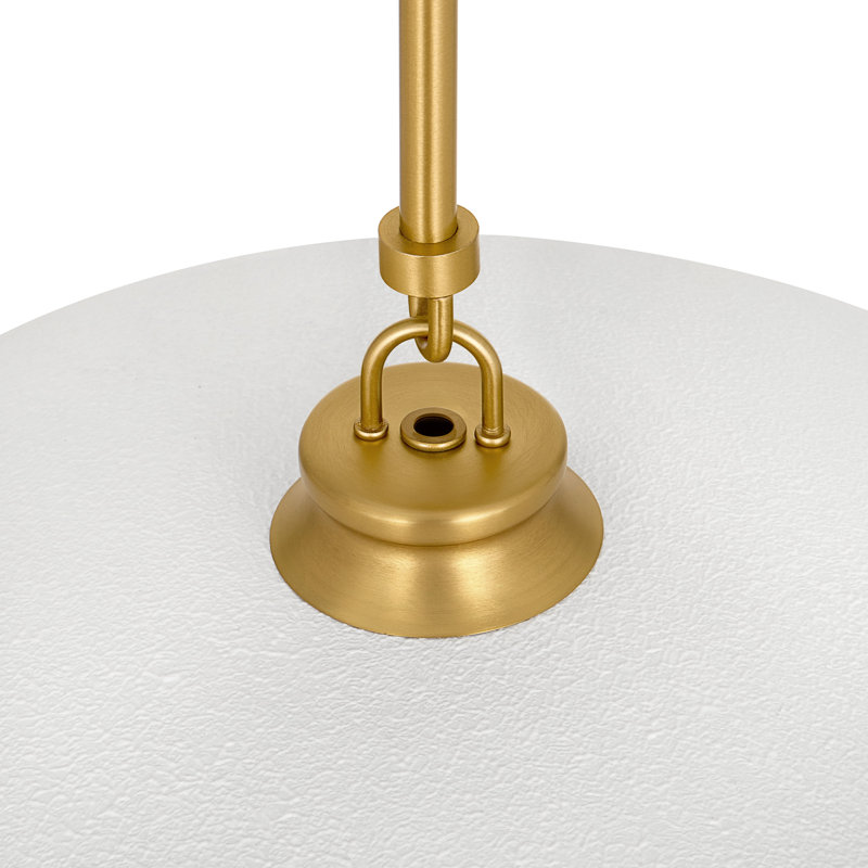 Lysander 1-Light 15.7"W Dimmable Dome Kitchen Island Pendant ETL Certified, Plaster White