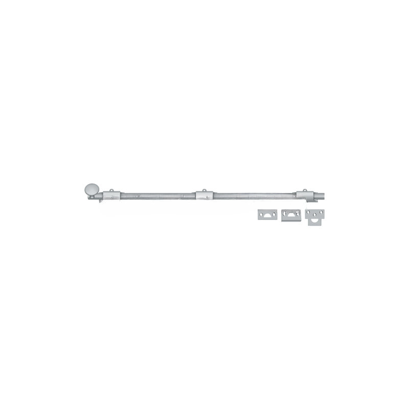 Boulon de surface 24 po Deltana 24SB26D; robuste; finition chrome satiné, Chrome brossé, H 1,875 po x l 24,375 po x P 1,25 po