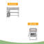Lit mezzanine simple avec bureau et tablettes, deux tiroirs intégrés-1283995895