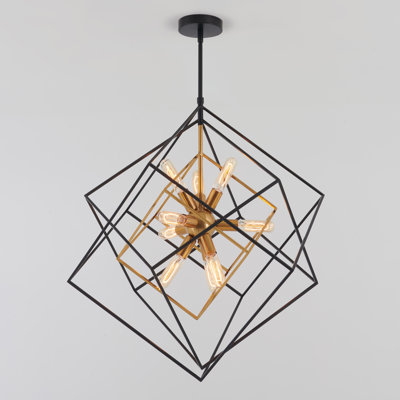 Lustre géométrique unique à 9 lumières Alson