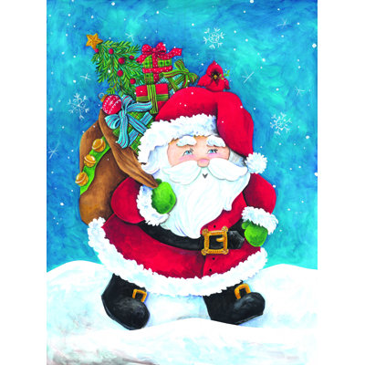 Père Noël avec un sac de cadeaux