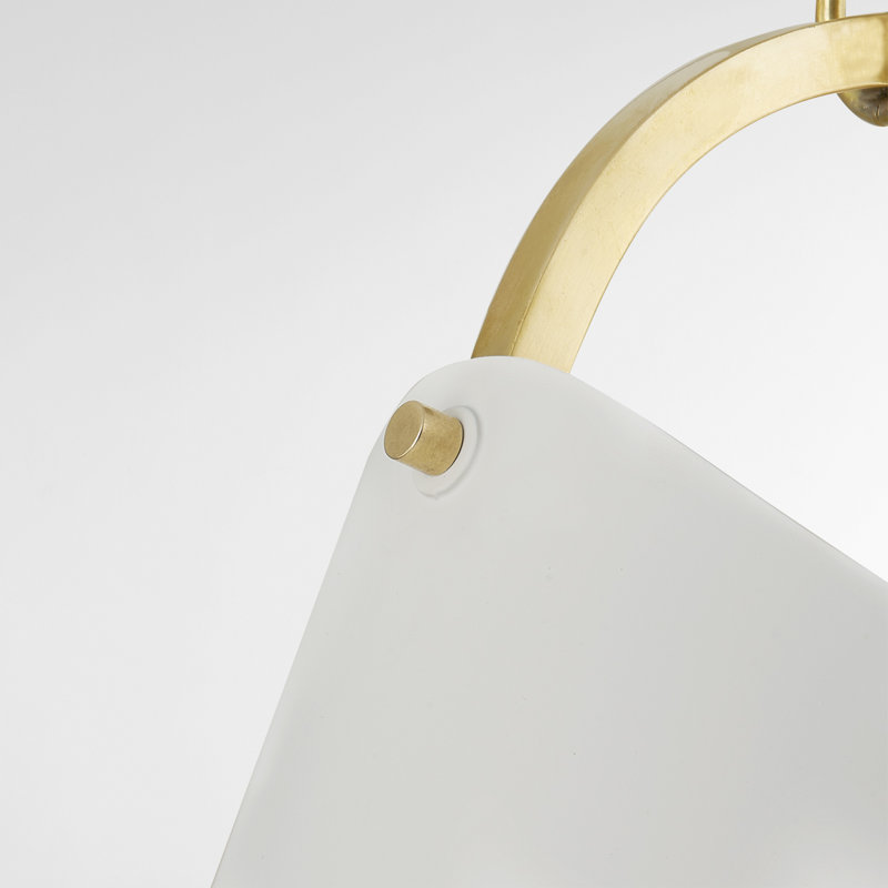 Burnbay 1 Light Pendant, Aged Brass, 22.25" H x 18.25" W x 18.25" D