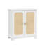 Buffet avec portes décorées, buffet de cuisine pour l'entrée et la salle à manger, design américain, buffet de porte à tablette réglable, armoire de chambre à coucher de style moderne Mid-Century, bois massif