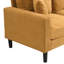 Velours côtelé orange moderne - deux pièces pour la chambre à coucher confortable avec coussin éponge et coussins de construction solide 3 places + 2 salon, chambre à coucher, canapé confortable appartement-2031810055