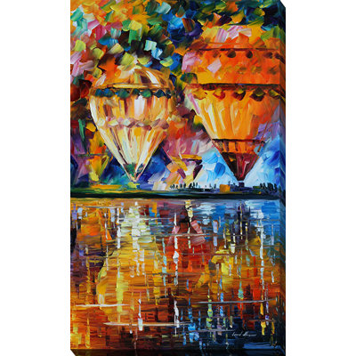 "Balloon Reflections" par Leonid Afremov, reproduction d'art sur toile tendue
