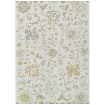 Xhevrie Machine Washable Indoor/Outdoor Xhevrie Ivory Rug