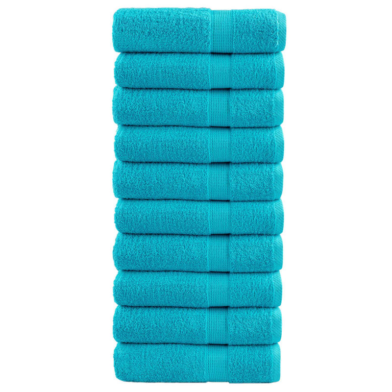 Premium Bath Towels SOLUND 600Gsm, 50cm L x 30cm W, Apple green, Hand Towel - 10 Pack
