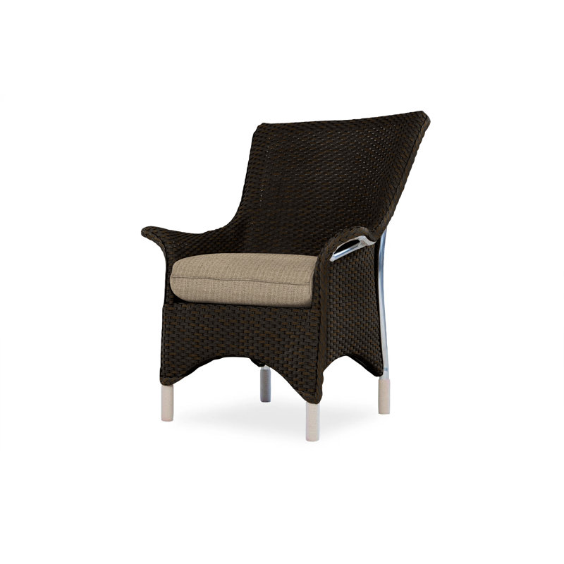Mandalay Outdoor Dining Armchair, Demo Stone, Mink