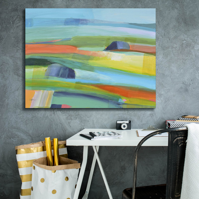 «Epic Graffiti» «Drifting Horizons No. 2» par Jan Weiss, art mural sur toile, 34 po x 26 po