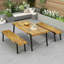 1 table à manger + 2 bancs à manger