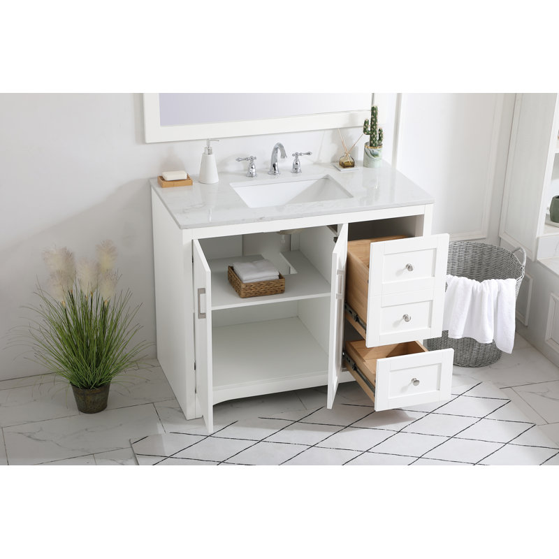 Ensemble de meuble-lavabo simple 42 po Moore, Blanc