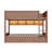 Full XL over Full XL Bunk Bed with Storage Cabinets, LED Light & 2 Drawers, Space-Saving Loft Bed, Brown-445362815