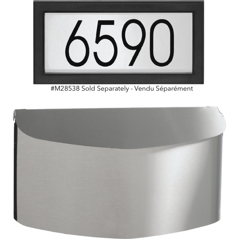 Contemporary Stainless Steel Wall Mounted Mailbox