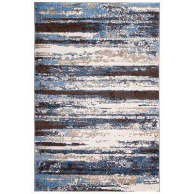 Hatsuye Abstract Blue Area Rug