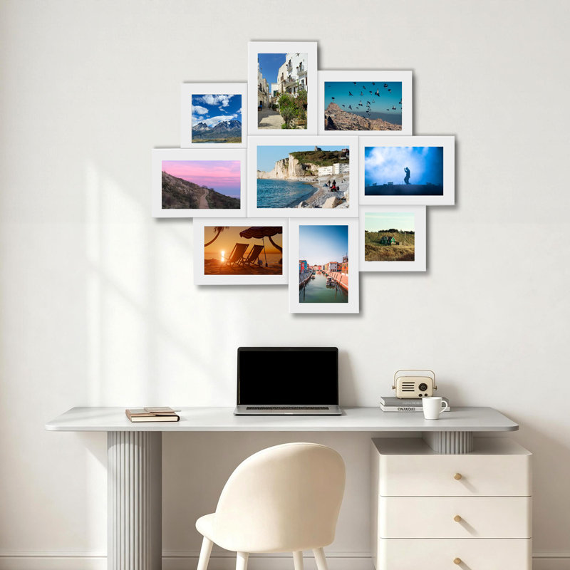 Ensemble de 9 cadres photo collage Pourteau, Black