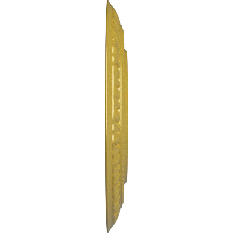 Médaillon de plafond Endurathane Artis, DO 15 3/4 po x P 1 3/8 po (convient aux auvents jusqu'à 6 7/8 po), finition or riche peinte à la main