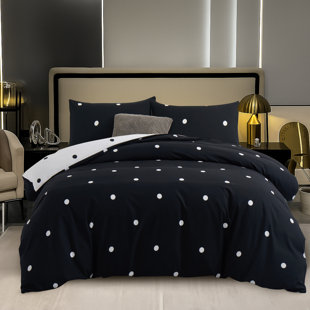 Microfiber Duvet Cover Set Doted With Pillowcases