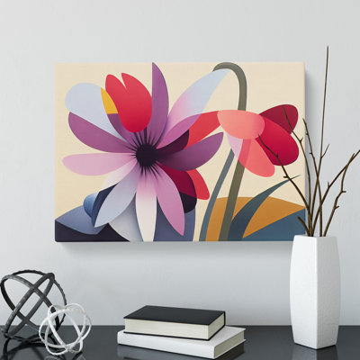 Effervescent Abstract Flower - Wrapped Canvas Print