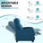 Modern Fabric Recliner Chair With Pocket Spring Support - Adjustable Push Back Reclining Sofa For Living Room, Bedroom Or Home Theater - Soft Upholstered Single Recliner With Comfortable Footrest-1282870096-1282870095