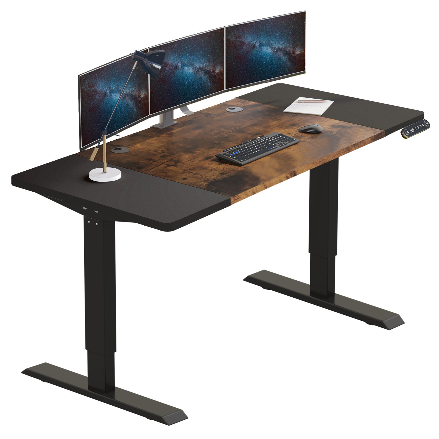 Inbox Zero Fanchon Electric Height Adjustable Standing Desk & Reviews ...