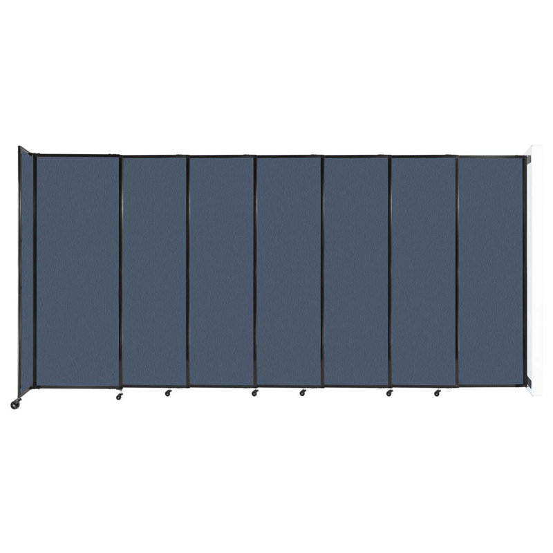 Cloison coulissante 5 pi, H 72 po x l 135 po x P 33 po, Bleu clair
