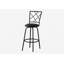 Tabouret de bar, ensemble de 2, pivotant, hauteur de bar, métal