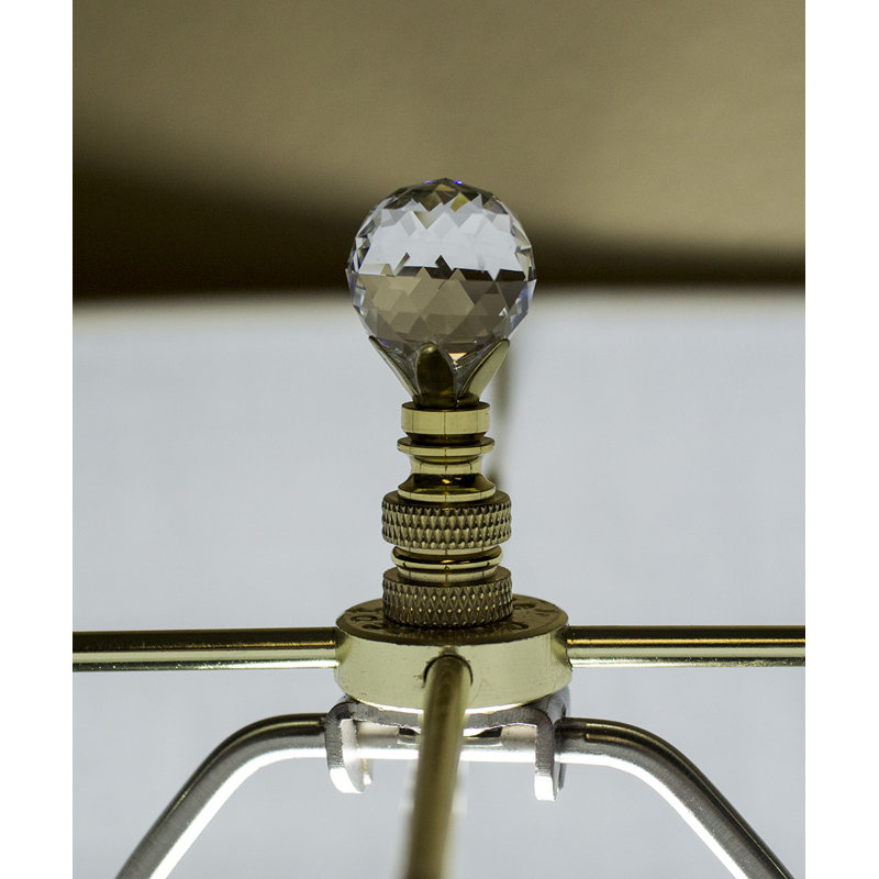 Stephanov Multi-Faceted Crystal Ball Lamp Finial