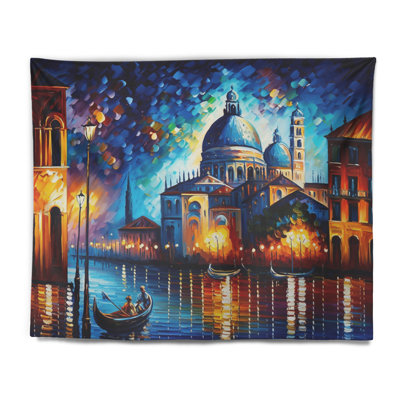 Tapisserie colorée en polyester avec punaises